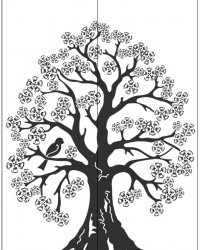 Пескоструйный рисунок Дерево 347